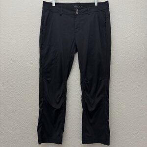 Prana Pants Halle Straight Convertible Roll Up Charcoal 14 Short Outdoor Hiking